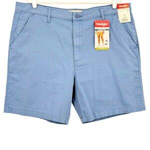 Wrangler Men's Regular Fit Medium Stretch Blue Shorts Size 38 Inseam 7" NWT